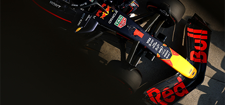 Vue aérienne d’une voiture de F1 Red Bull