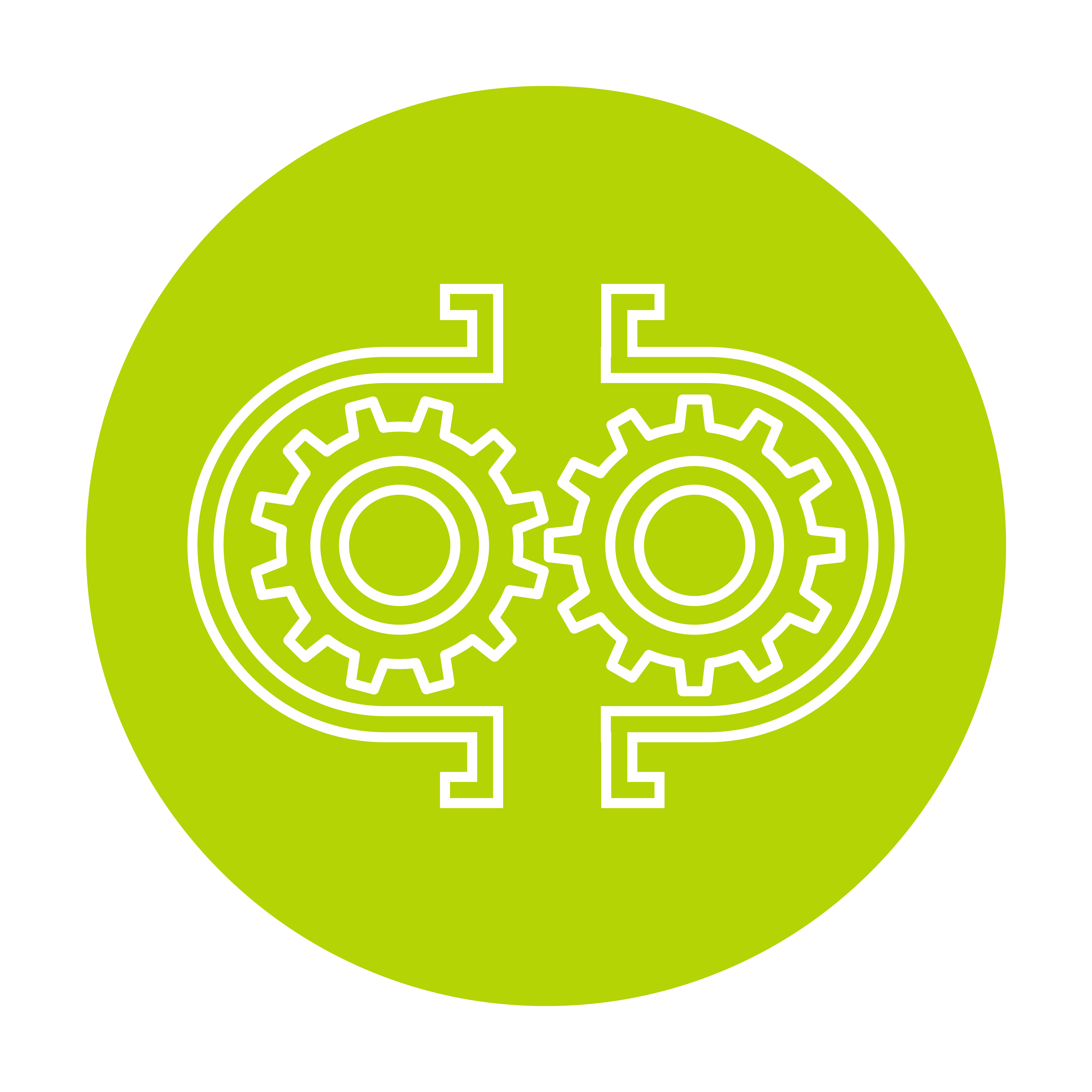 Icône de système hydraulique couleur citron vert