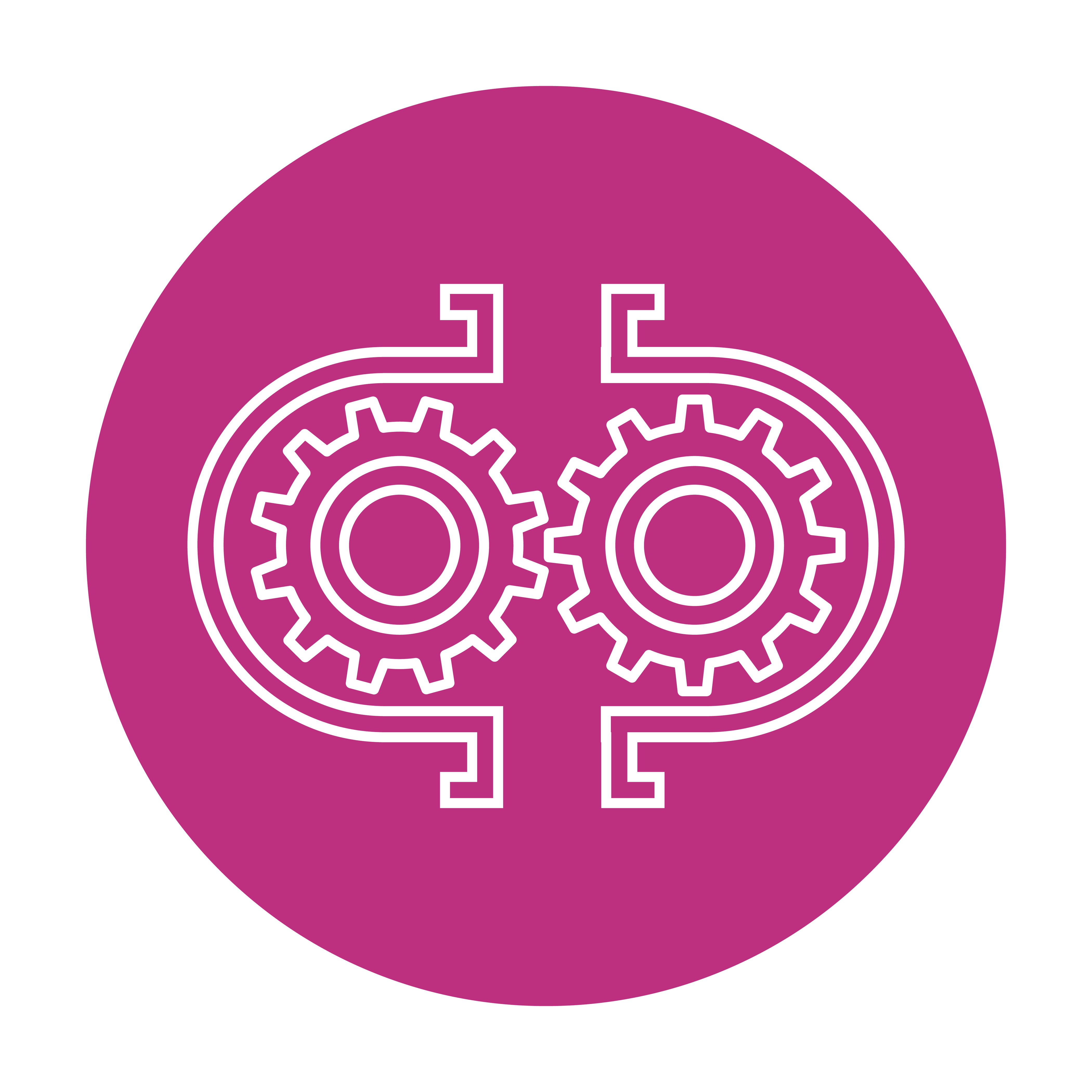 Icône de système hydraulique couleur cerise