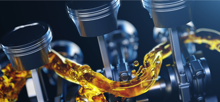 L'huile moteur circule à travers les pistons