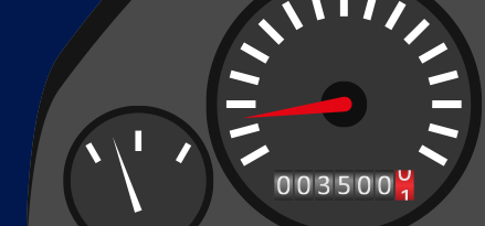 Dessin vectoriel d'un compteur de voiture