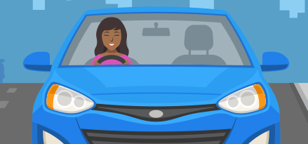 Image de quelqu'un qui s'entraîne à conduire