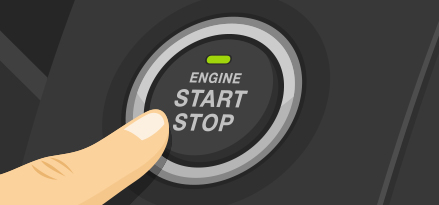 Quelqu'un appuie sur le bouton marche/arrêt et éteint le moteur