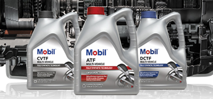 3 fluides de transmission Mobil d'affilée