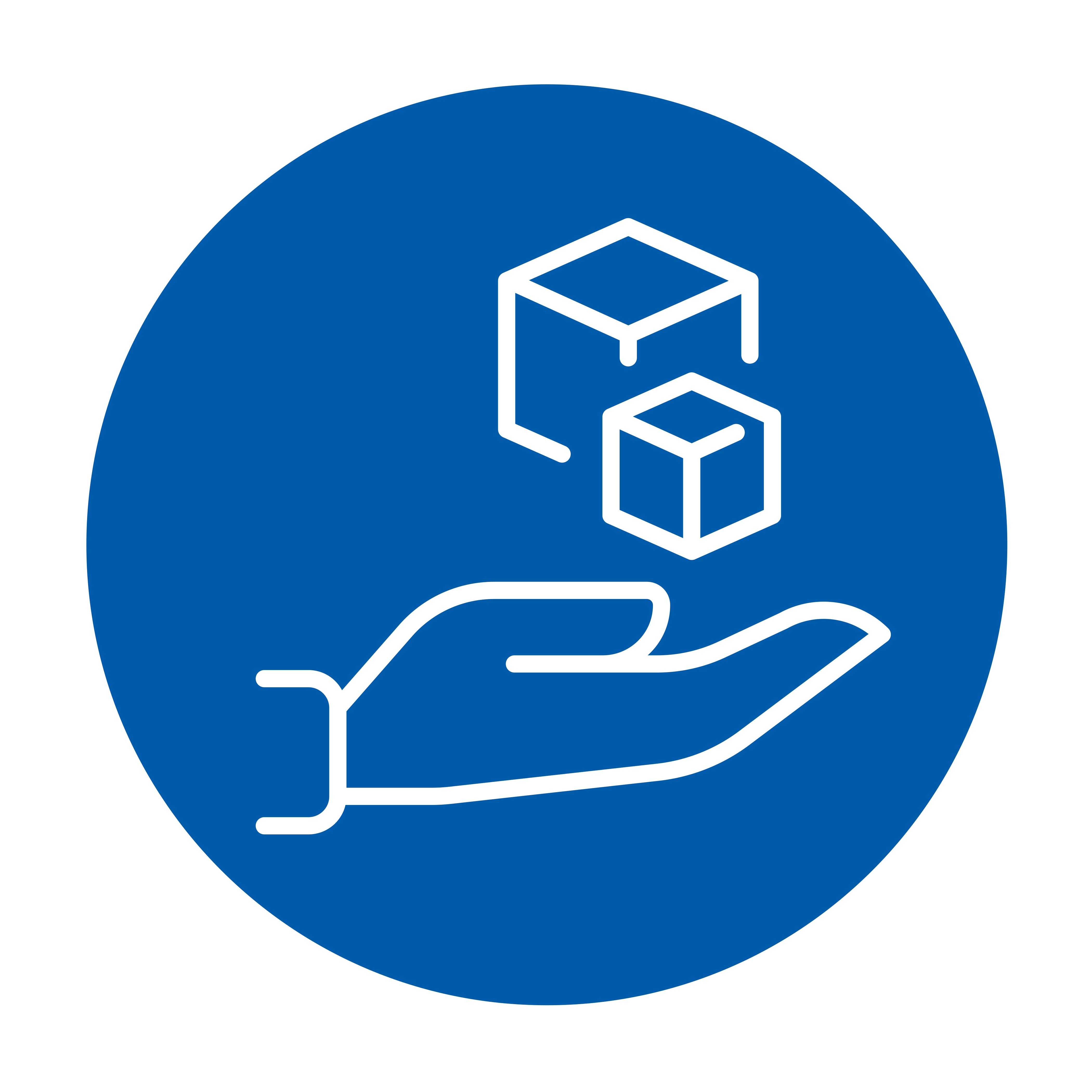 Illustration d’une main avec un cube en lévitation au-dessus